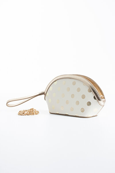 DEV 3 ADAM Κρεμ Χρυσό Clutch Portfolio Γυναικεία Τσάντα Χειρός Τσάντα Ώμου Τσ...