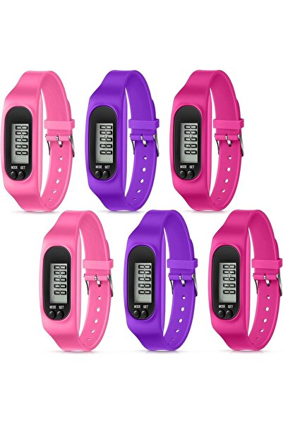 Arabest 6-Pack Silicone Pedometer Bracelet,Fitness Tracker Watch for Walking,...