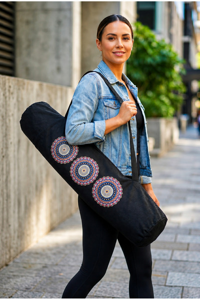 Attolya Mat Bag Yoga Pilates Mat Carrying Bag Bag with Wide Handle Can Carry ...