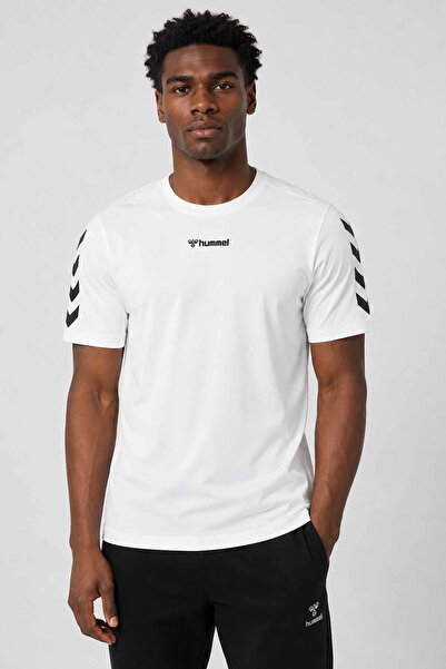 hummel Erkek 2'li Spor Tişört Paketi Basic Pamuklu Siyah Beyaz