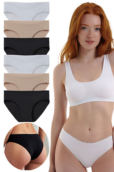 Yohannes Club Women'S, Laser Cut Seamless Bikini Slip, 3-Pack and 6-Pack Colo...