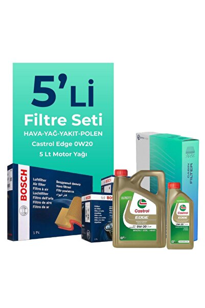 Bosch Fiat Egea 1.6 Dizel Filtre Bakım Seti CAST ROL Motor Yağlı (2015-2023) ...