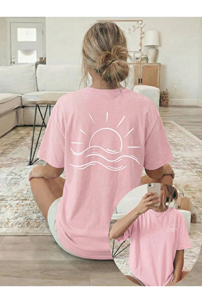 DASH WEAR Unisex Men/Women Lines of Summer Custom Printed Oversize Cotton Cre...