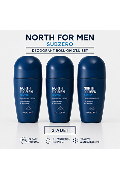 Oriflame North For Men Subzero Roll On Deodorant