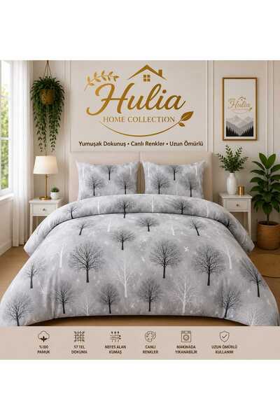 hulia home Ranforce Elastic Sheet Bedding Set Double Size Cotton Soft Texture...