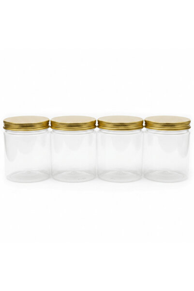 JIHAM 4 PCS Plastic Storage Jar 350 ml – 7.5×10 cm
