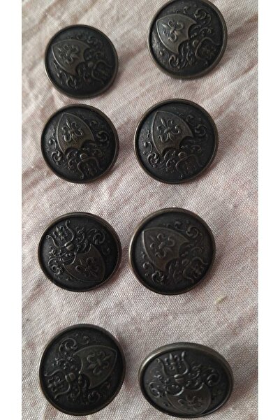 ILCARE Antique Sari Metal Button 14 mm 8 Pieces