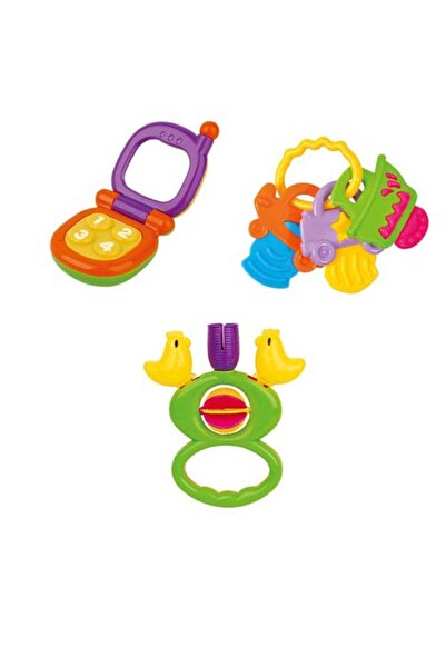 Tanny Kids 3-Piece Baby Rattle Gift Set for Sensory Play