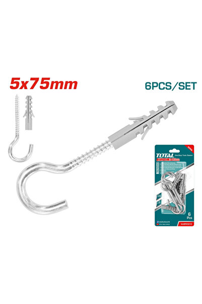 TOTAL مجموعة شنكل على كرت 5x75mm 6PCS/SET WJSPK5012 توتال