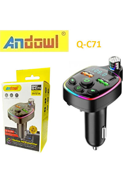 Andowl Πομπός FM Αυτοκινήτου Qc71 με Bluetooth / USB / MicroSD Κωδικός: Q-C71