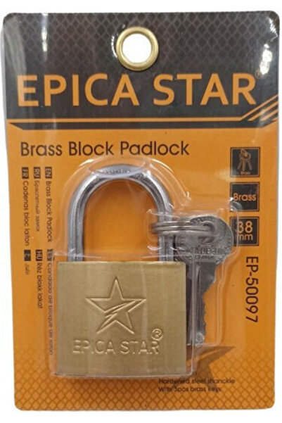 Epica Ορειχάλκινο Λουκέτο Αστέρι με Κλειδί 38mm 1 τεμάχιο Κωδικός: EP-50097