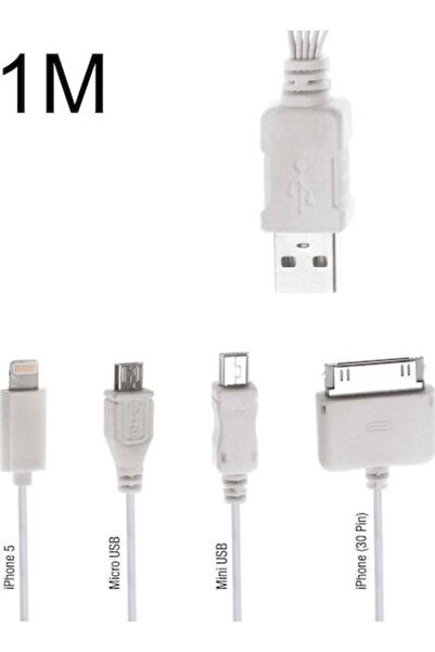 POWERTECH Κανονικό καλώδιο USB σε Apple 30-Pin / Lightning / micro USB / mini...