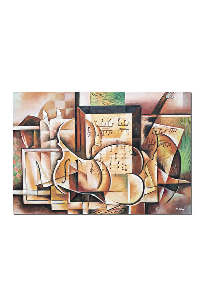 artnova Ръчно рисувана кубистична картина с голо изображение, Симфоничен прое...