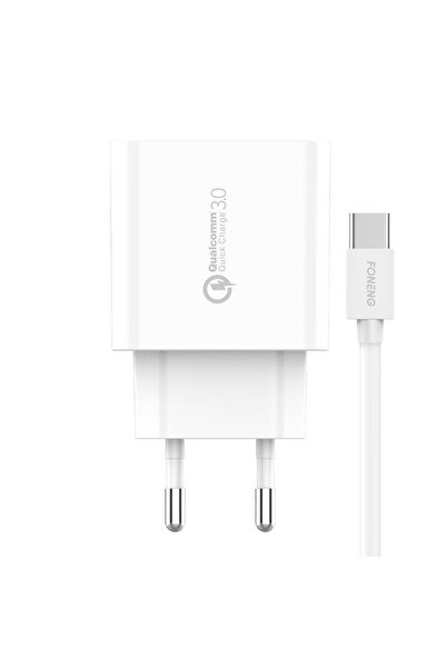 FONENG Încărcător de 18W cu cablu USB Type C pentru încărcare rapidă telefoane