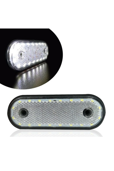 Flexzon Φως πλευρικής σήμανσης LED 20 LED Λευκό 12V IP68 115mm x 45mm x 10mm ...