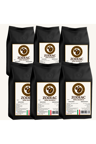 Zodiac Coffee beans 6kg - 100% Arabica Whole Bean, Medium Roast, Italian Roas...
