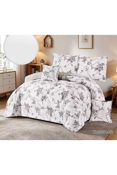 BIET ALMAFROSHAT 6-Piece Quilted Bedspread Set with a Quilted Bed Runner