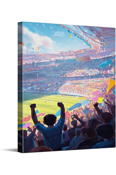 HOME MODE 30x40 cm Gallery Wrapped Canvas | Football Sports Wall Art | Ready ...