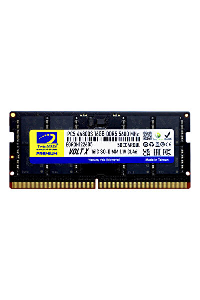Universal ذاكرة وصول عشوائي TwinMOS Sodimm DDR5 سعة 16 جيجابايت بتردد 5600 مي...