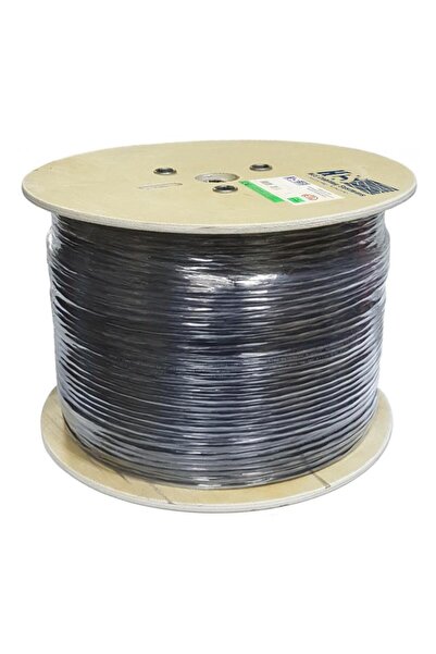 Universal HCS H06-00465-DP7-FB0000 كابل شبكة CAT6 UTP بطول 500 متر أسود/خارجي