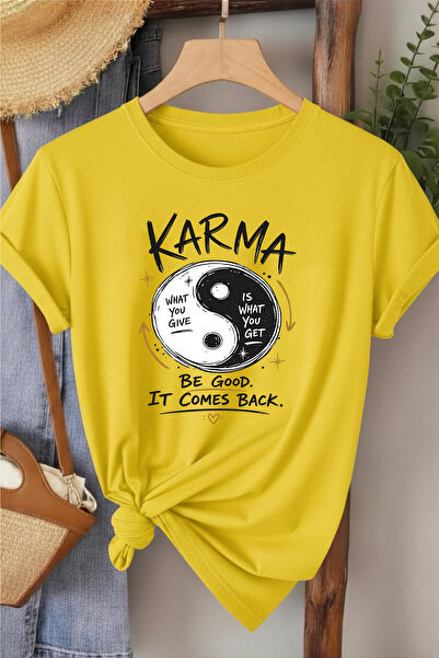 l'eivor Karma - Be Good Special Design Printed Women's Cotton T-Shirt