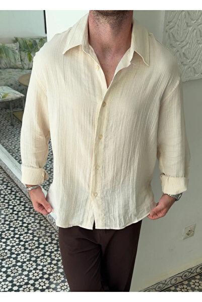 14 Fashion Heritage Muslin Kumaş Oversize Gömlek
