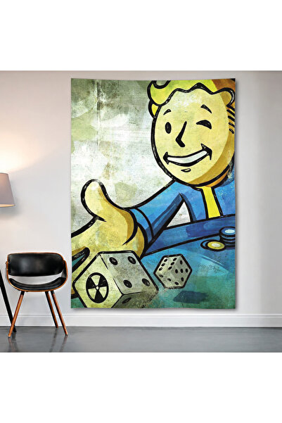 Geek Cultcha Fallout Vault Boy Wall Covering Wall Tapestry First Quality Sati...