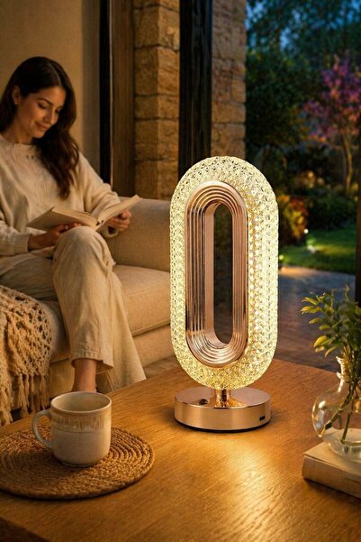 Generic 1 Acrylic Crystal Touch Dimmable Table Lamp Usb Rechargeable 3 Color ...
