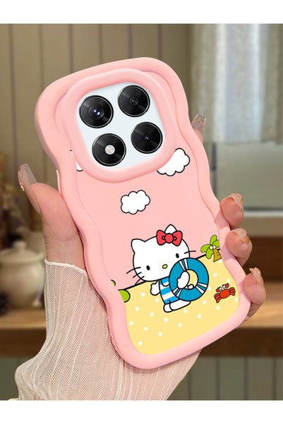 Hontinga Redmi Note 14 Pro 4g Compatible Case with Camera Protector Pink Sili...