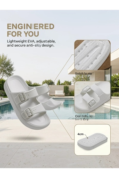 GlobalOne Mart Thick Eva Sporty Slippers - Italian Design and Premium Saudi M...