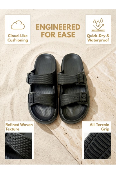 GlobalOne Mart Thick Eva Sporty Slippers - Italian Design and Premium Saudi M...