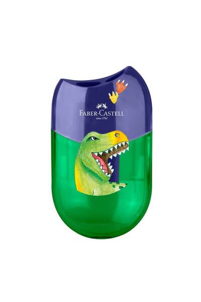 OEM Ascutitoare Plastic Dubla Cu Container Unicorni Si Dinozauri Faber-castell