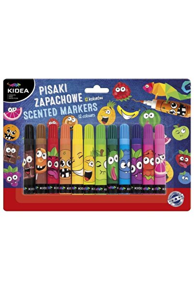 Kidea Set 12 markere parfumate, Kidea, 3+, Multicolor
