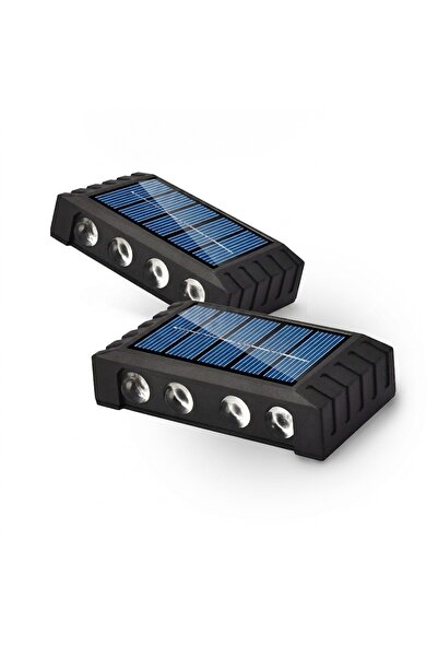 YBOSHOP Set 2 lampi solare de exterior, 8 LED, lumina calda, senzor, IP65, mo...
