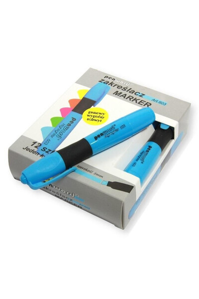 PENWORD Evidentiator (marker) Art.603, varf lat 5 mm, corp ergonomic, Albastr...