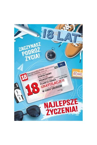 Armin Style Felicitare 18 ani, cu design aniversar, format 176×130 mm, Multic...