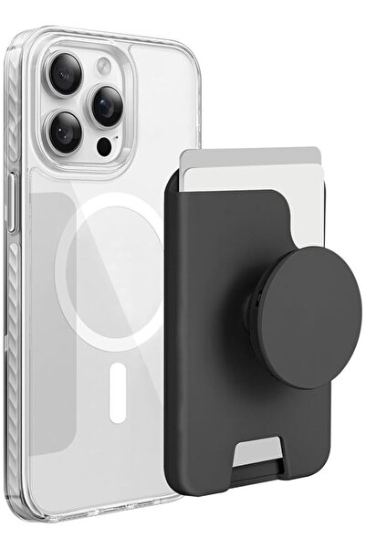 Generic Magnetic Phone Wallet With Expanding Grip, Card Holder Compatible Mag...