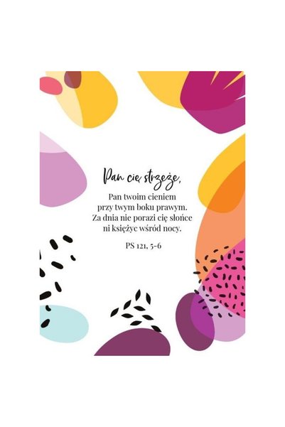 Szaron Felicitare pliata Domnul te pazeste, cu plic, mesaj religios, multicol...