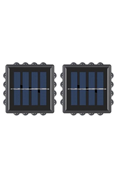 YBOSHOP Set 2 lămpi solare LED pentru exterior, pătrate, cu senzor, lumină ca...