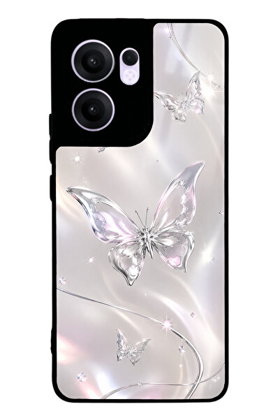 Spoyi Oppo Reno 13F Crystal Whisper Butterfly Tasarımlı Glossy Telefon Kılıfı