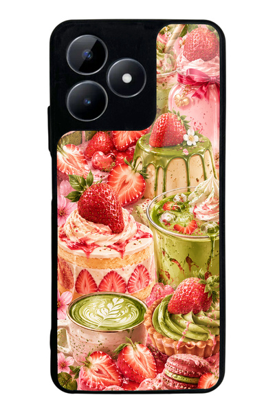 Spoyi Realme C53 Strawberry Matcha Fantasy Design Glossy Phone Case
