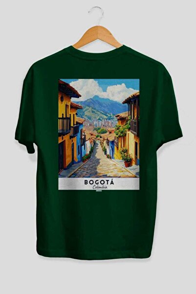 Ankhises Μπογκοτά Κολομβία 2 Πράσινο Oversize Country City T-shirt με στάμπα ...
