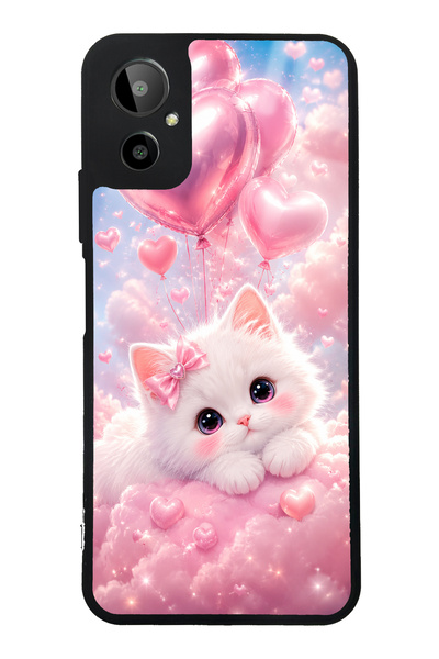 Spoyi Gm 23 SE Cupid Cloud Kitty Tasarımlı Glossy Telefon Kılıfı