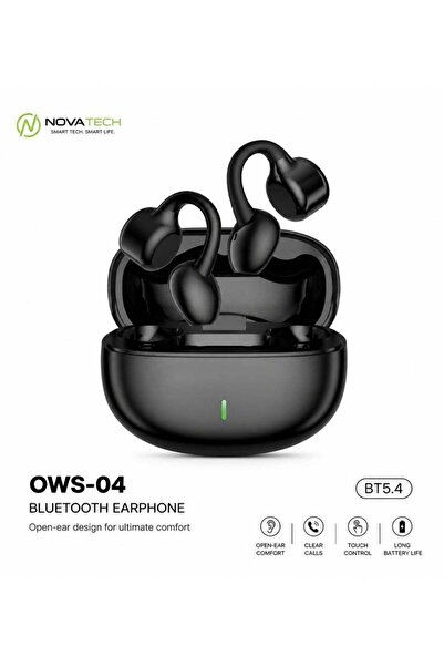 NOVATECH NOVA TECH OWS-04 Wireless Open-Ear Ear Clip Earbuds Bluetooth 5.4 wi...