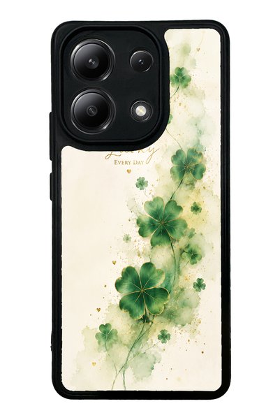 Spoyi حافظة هاتف لامعة بتصميم Lucky Clover Whisper لهاتف Xiaomi Redmi Note 13 4G