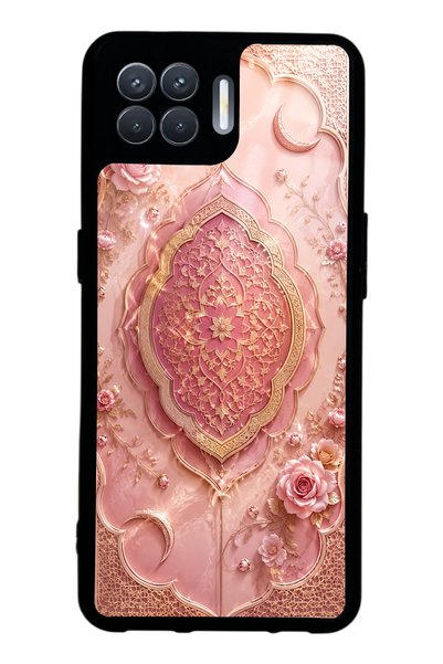 Spoyi حافظة هاتف لامعة بتصميم Blush Crescent Palace لهاتف Oppo Reno 4 Lite