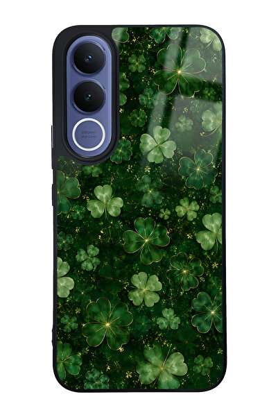 Spoyi Vivo V70 FE Emerald Lucky Clover Tasarımlı Glossy Telefon Kılıfı