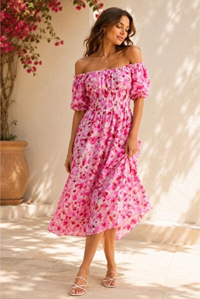 OEM Rochie midi cu imprimeu floral