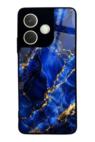 Spoyi Oppo A5 Pro Sapphire Gold Marble Design Glossy Phone Case