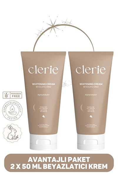 Cilt Beyazlatıcı Krem Alpha Arbutin Leke Karşıtı Aydınlatıcı Hint Dutu 2'li Set 2x50 ml